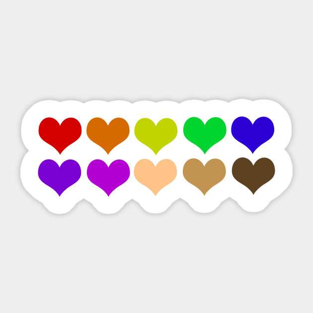 Rainbow hearts Sticker by CindersRose